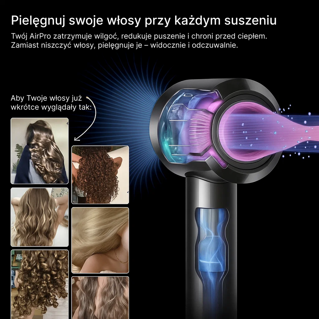 Duja AirPro™ 5 w 1 suszarka o wysokiej wydajności