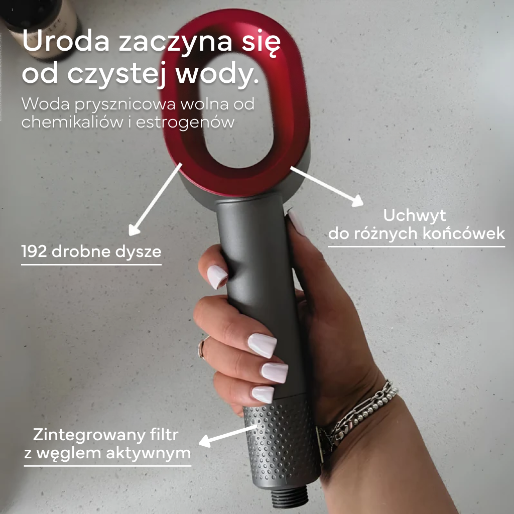 Duja Pure™ 3w1 Premium Słuchawka Prysznicowa z Filtrem